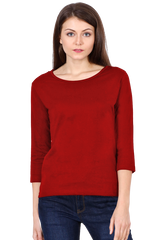 Female Round Neck Full Sleeve Red