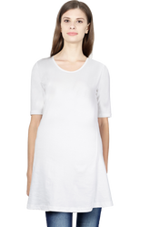 Female Maternity Tshirt Half Sleeve White