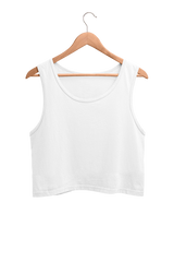 Female Crop Tank White