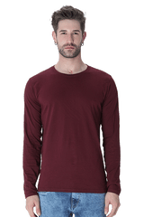 Male Round Neck Full Sleeve Maroon