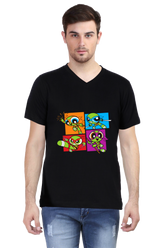 Anime Cotton V Neck T-shirts