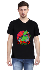 Anime Cotton V Neck T-shirts