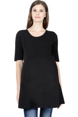 Female Maternity Tshirt Half Sleeve Black