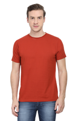 Premium Half Sleeve T-Shirt in Brick Red