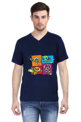 Anime Cotton V Neck T-shirts