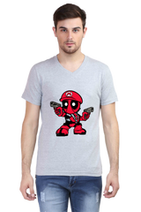 Anime Cotton V Neck T-shirts