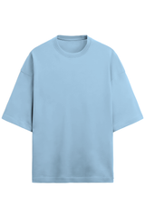 Men Terry Oversized T-Shirt Baby Blue