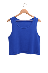 Female Crop Tank Royal Blue