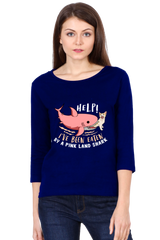 All Weather Round neck 3/4 Sleeve Cotton T-shirt for Women