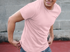 Premium T-Shirt - Half Sleeve in Light baby pink