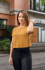 Crop Top Golden Yellow