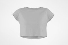 Crop Top Grey Melange