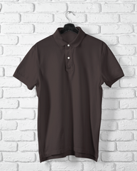 Male Polo Half Sleeve Coffee Brown