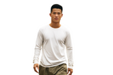 Male Round Neck Full Sleeve White