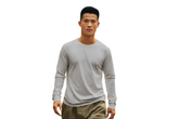 Male Round Neck Full Sleeve Grey Melange