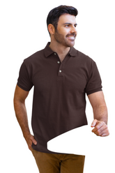Male Polo Half Sleeve Coffee Brown