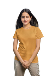 Premium Half Sleeve T-shirt in Golden Yellow