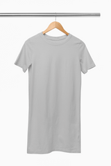 Female T-Shirt Dress Grey Melange