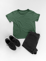 Boy's premium half sleeve t-shirt in Bottle Green
