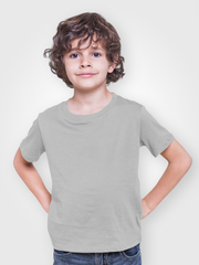 Boy's premium half sleeve t-shirt in Grey Melange