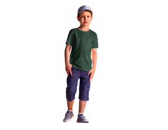 Boy's premium half sleeve t-shirt in Bottle Green