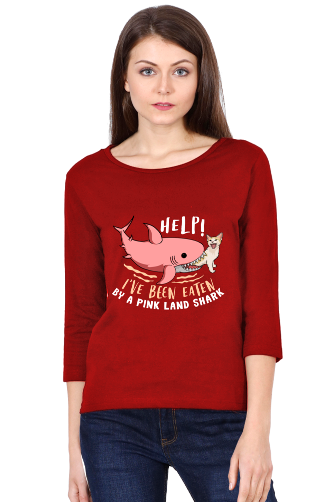 All Weather Round neck 3/4 Sleeve Cotton T-shirt for Women