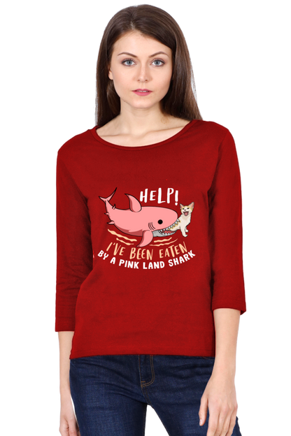 All Weather Round neck 3/4 Sleeve Cotton T-shirt for Women