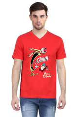 Anime Cotton V Neck T-shirts