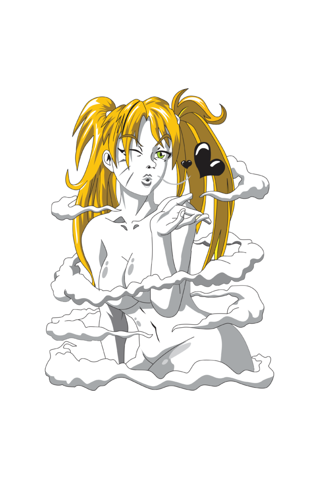 Naruto Print Male Vneck Half Sleeve Black