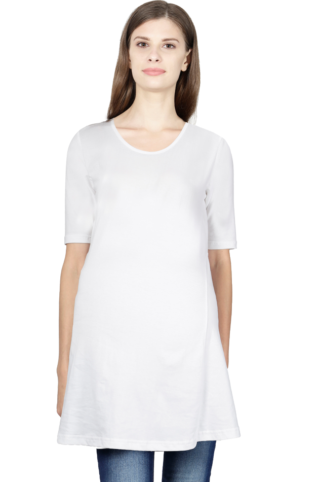 Female Maternity Tshirt Half Sleeve White