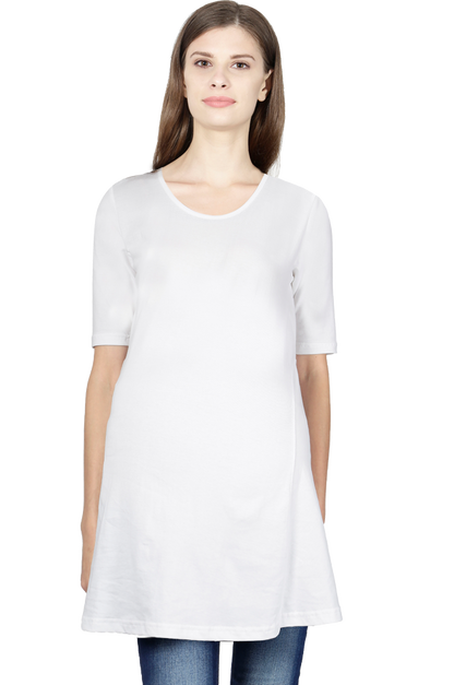 Female Maternity Tshirt Half Sleeve White