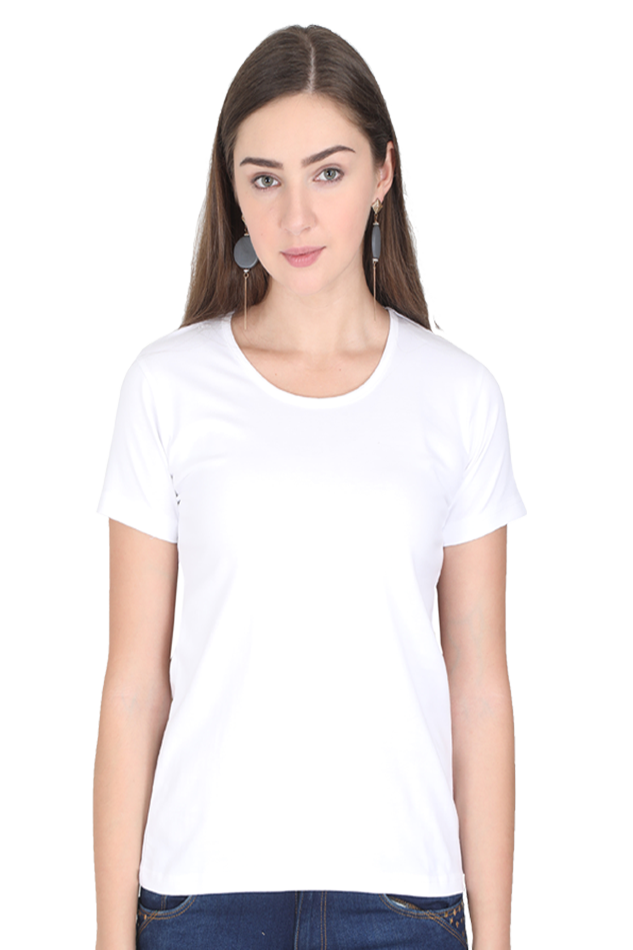 Premium Half Sleeve T-shirt in  White