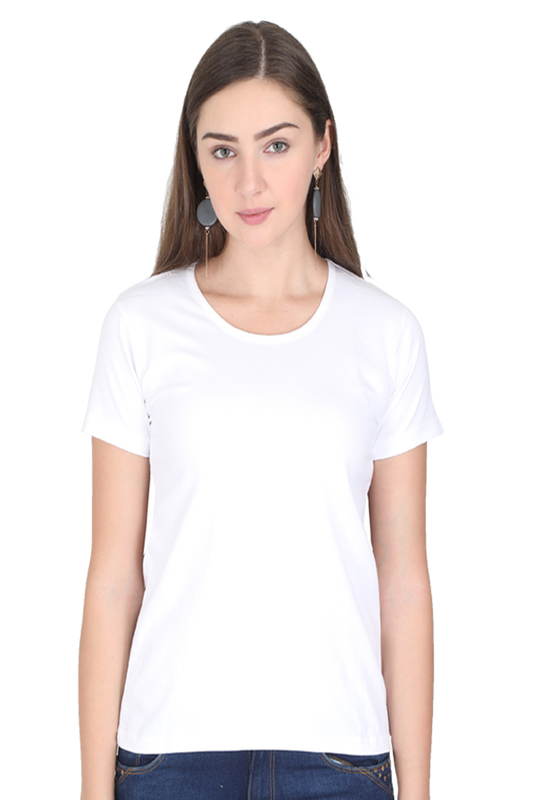 Premium Half Sleeve T-shirt in  White