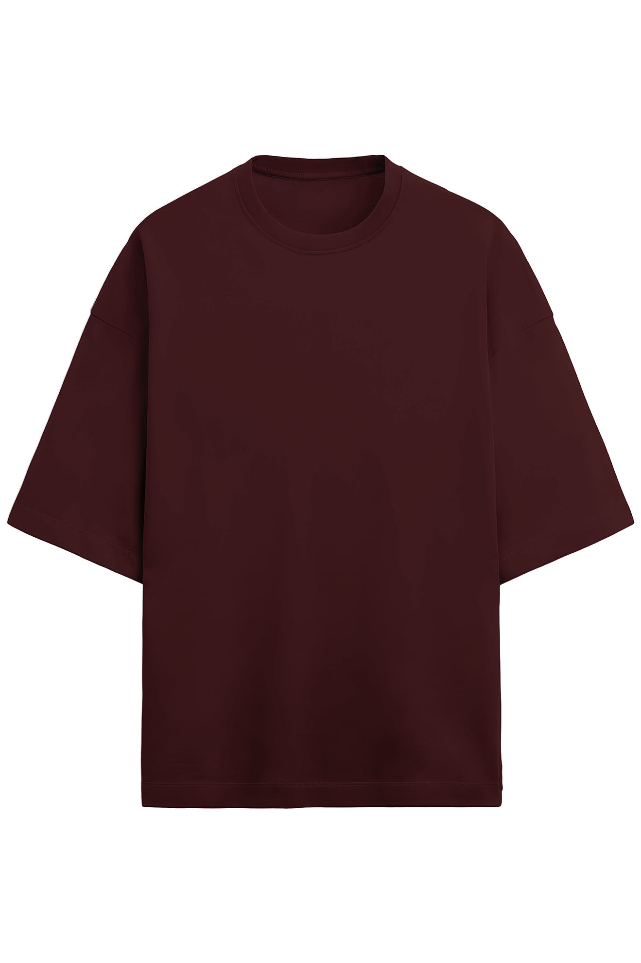 Men Terry Oversized T-Shirt Maroon