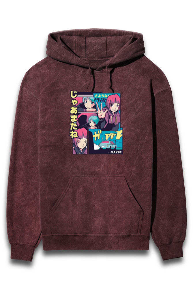 Streetwear Acid Wash Hoodie Sweatshirt