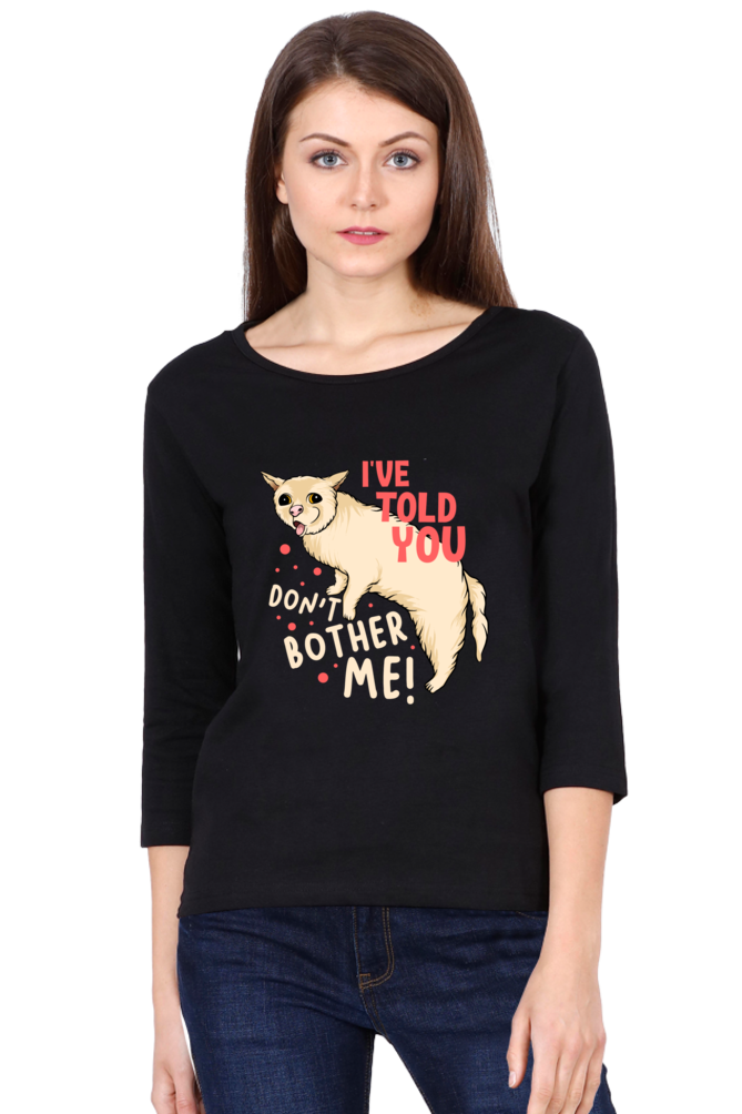 All Weather Round neck 3/4 Sleeve Cotton T-shirt for Women