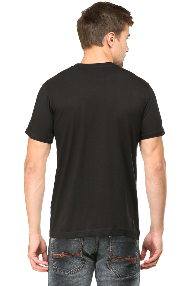 Naruto Print Male Vneck Half Sleeve Black