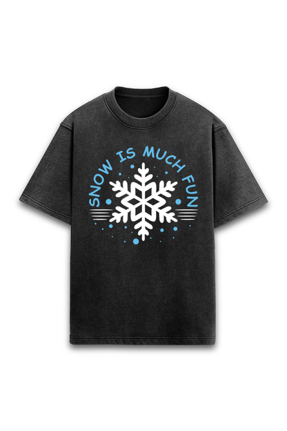 Snow Time Oversized T-Shirts in 2 Colors