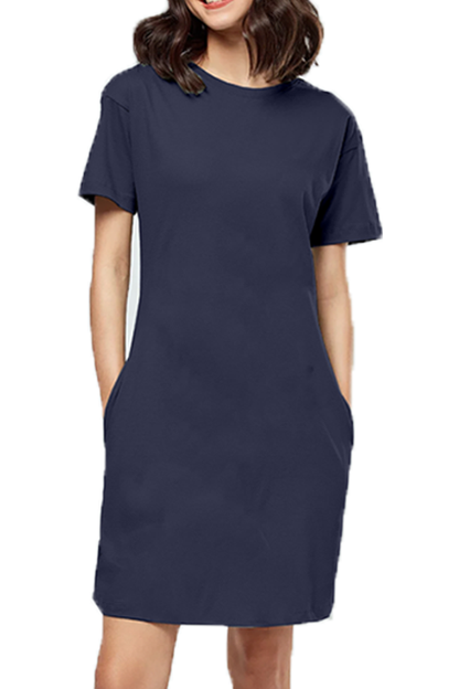 Female T-Shirt Dress Navy Blue