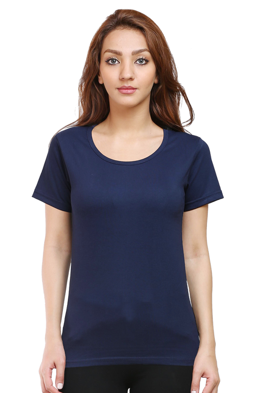 Premium Half Sleeve T-shirt in  Navy blue