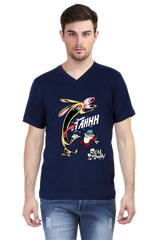 Anime Cotton V Neck T-shirts