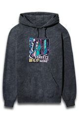 Streetwear Acid Wash Hoodie Sweatshirt