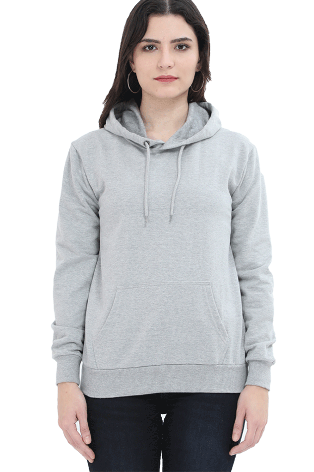 Unisex Hooded SweatShirt Grey Melange