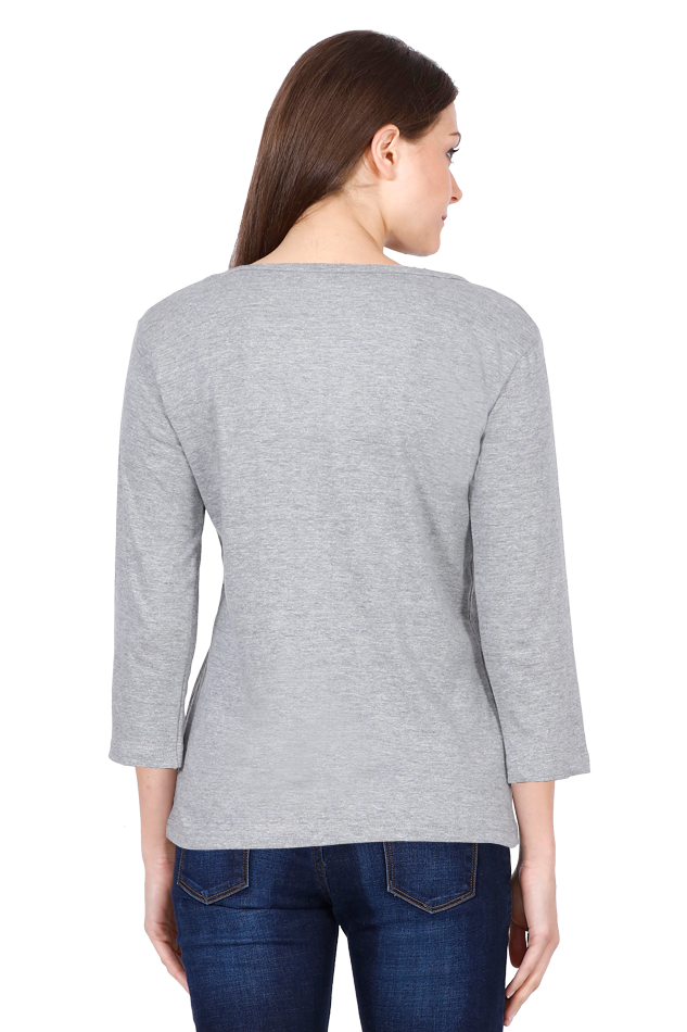 All Weather Round neck 3/4 Sleeve Cotton T-shirt for Women