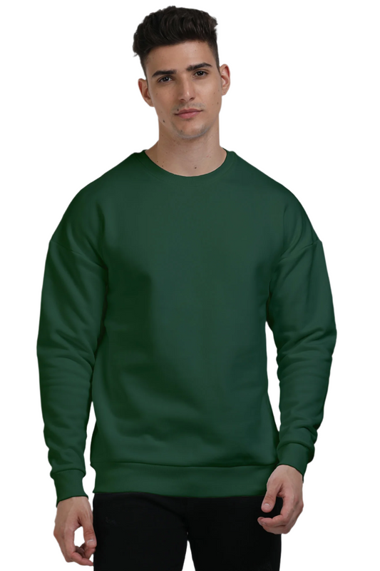 Unisex Oversized Sweatshirts Bottle Green