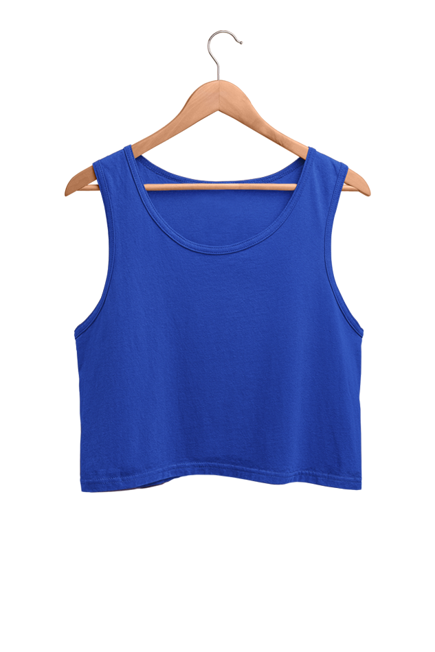 Female Crop Tank Royal Blue