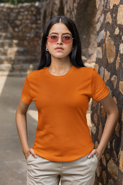 Premium Half Sleeve T-shirt in Orange