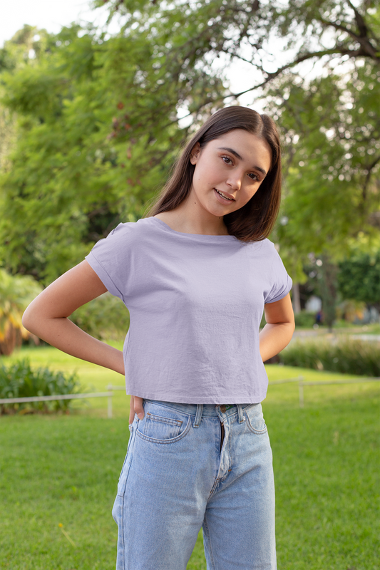 Female Crop Top Lavender