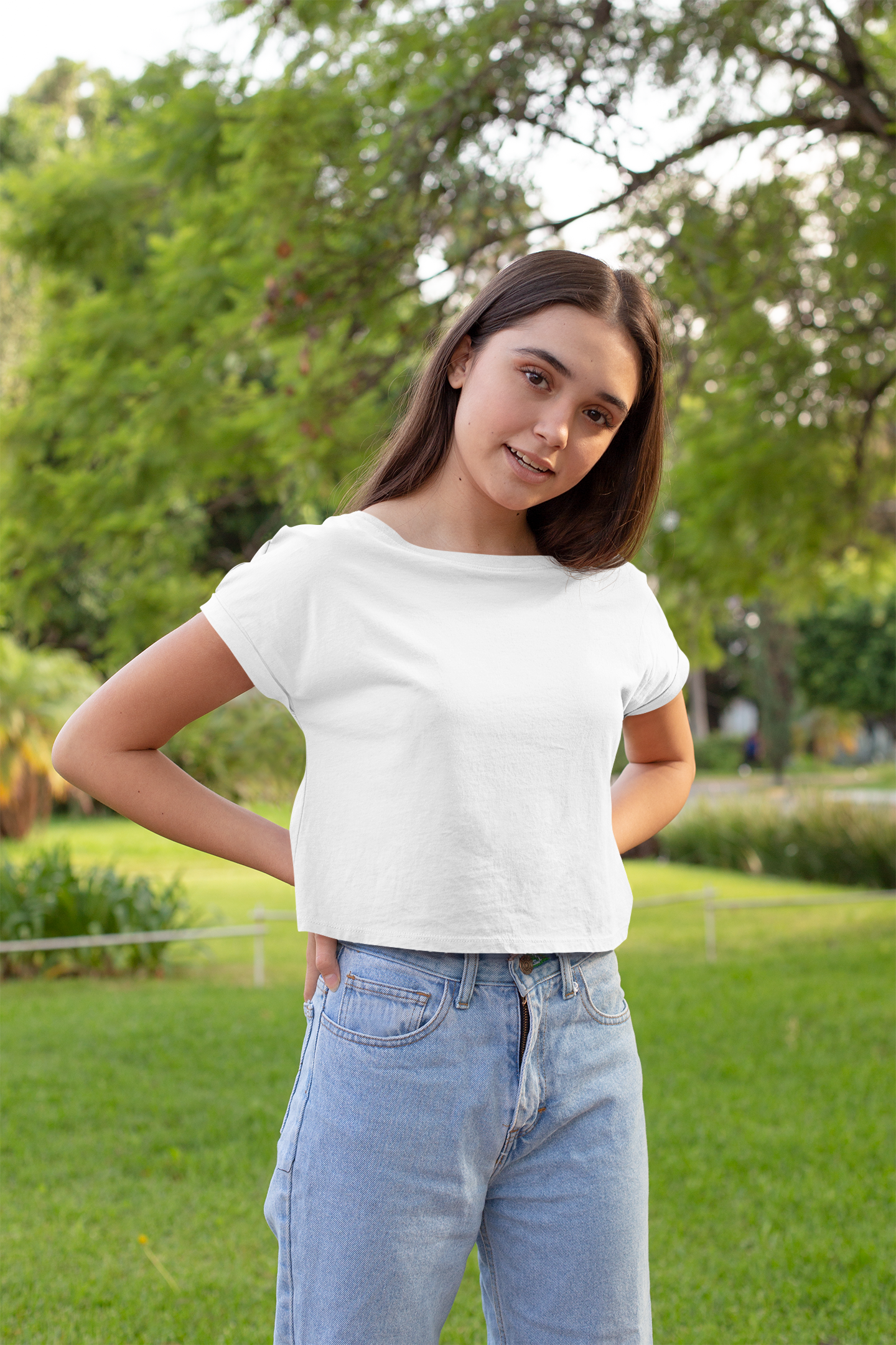 Female Crop Top White