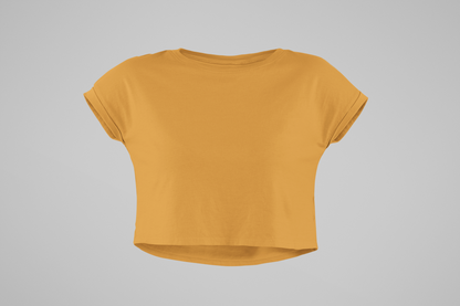 Female Crop Top Golden Yellow